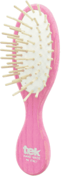  TEK Small oval hair brush with short wooden pins Pink